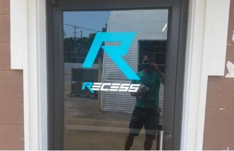 Vinyl Logo On Glass Door