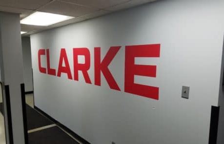 Vinyl Wall Decal Clarke Logo