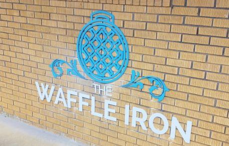 Waffle Iron Flat Cut Painted Metal Letters