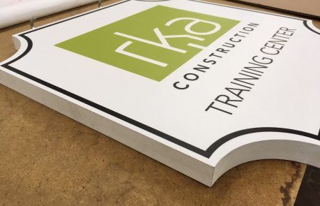 RKA Construction 1-Inch Thick Routed Sintra Sign