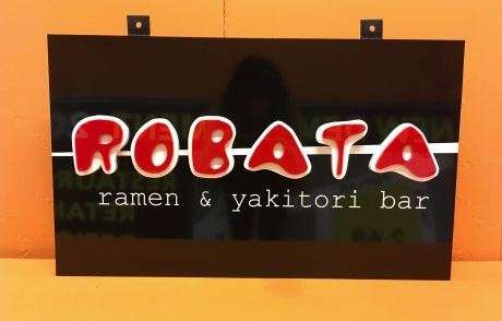 Robata Hanging Sign With Flat Cut Acrylic Layered Elements