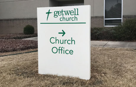 Getwell-Church-Metal-Cabinet-Wayfinding-Sign